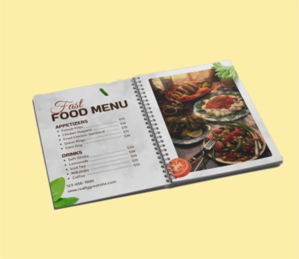 restoran menü baskı örnekleri  kafe menü baskısı  lamine menü baskı çalışması  profesyonel menü tasarımı  kaliteli menü basımı