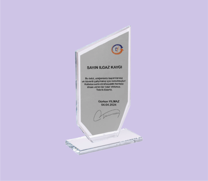 kristal plaket örnekleri  logo baskılı kristal plaket  lazer kazımalı kristal plaket  cam ödül plaketi  kurumsal kristal plaket